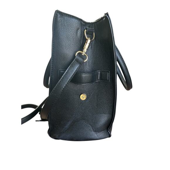 Wrangler Whipstitch Tote Bag Large Black Vegan Leather Sholder Bag or Crossbody - Picture 3 of 11